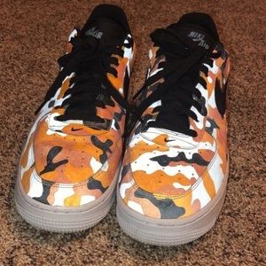 Nike orange camouflaged Air forces size 12